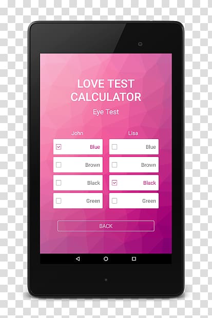 Love Calculator Prank Screenshot Android Handheld Devices, android transparent background PNG clipart