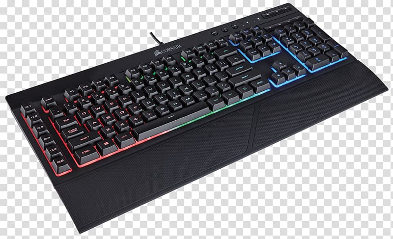 Computer keyboard Corsair Gaming K55 RGB Laptop Computer mouse Gaming keypad, Laptop transparent background PNG clipart