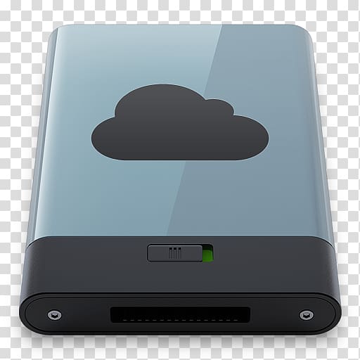 black and blue external HDD, electronic device gadget multimedia, Graphite iDisk B transparent background PNG clipart