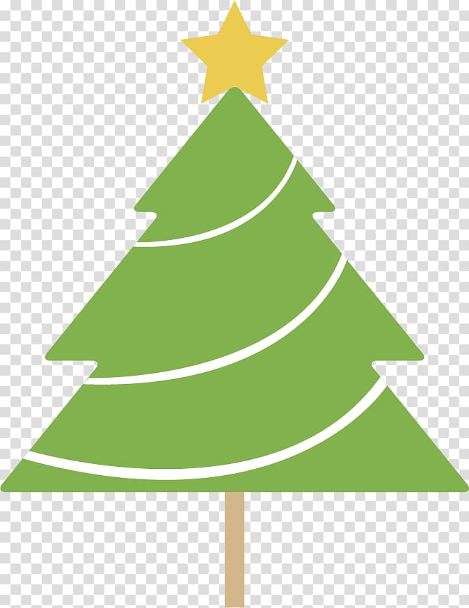 Christmas tree Tree-topper Illustration, Green Christmas Tree transparent background PNG clipart
