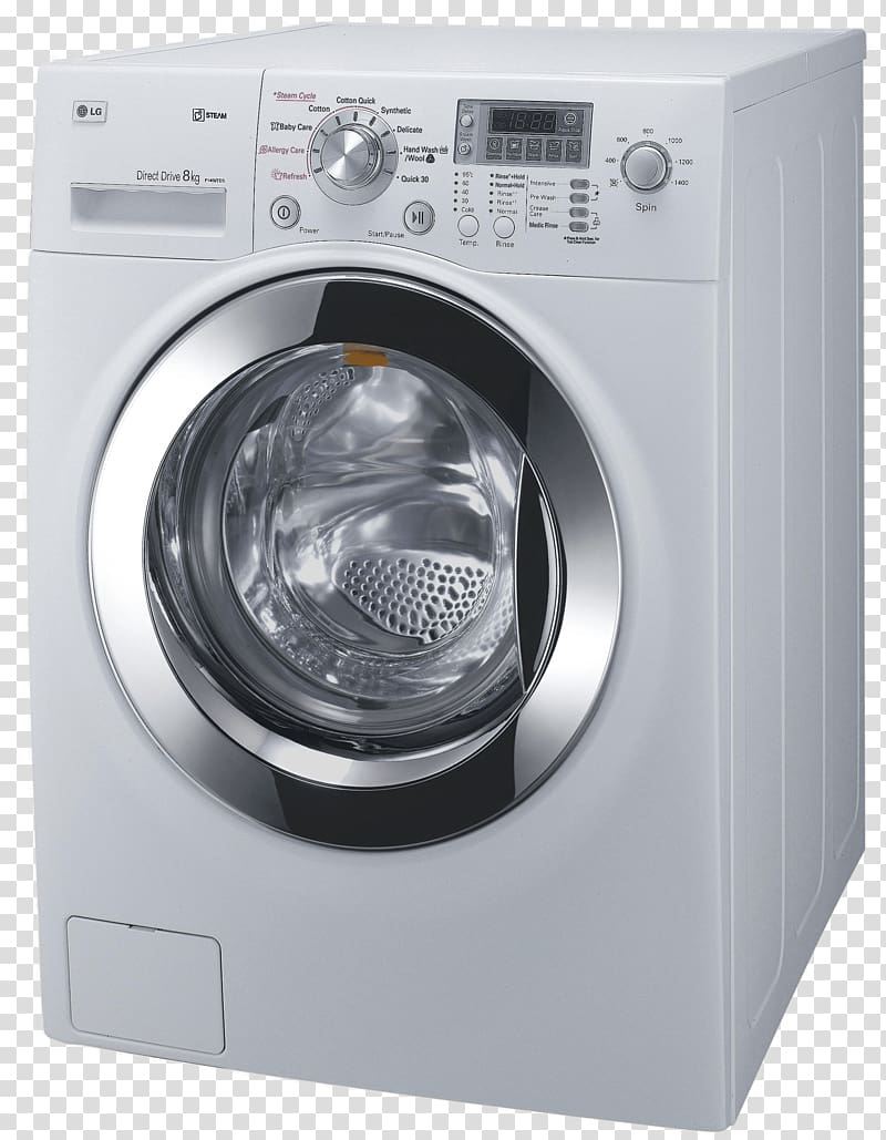 Washing Machines LG Electronics Direct drive mechanism, refrigerator transparent background PNG clipart