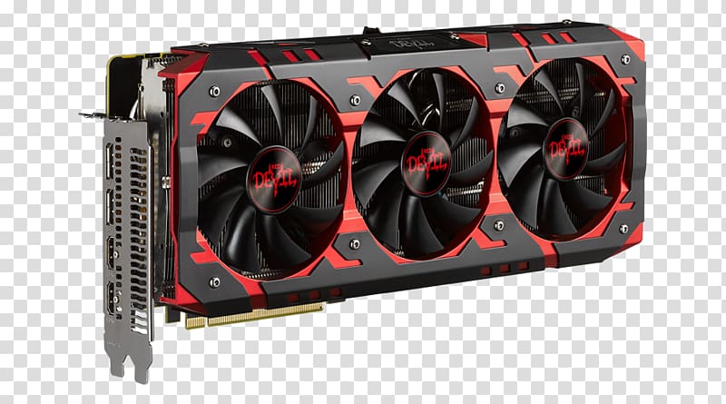 Graphics Cards & Video Adapters PowerColor RED DEVIL Radeon RX Vega 56 DirectX 12 AXRX Vega 56 8GBHBM2-2D2H/OC 8GB 2048-Bit HBM2 PCI Express 3.0 CrossFireX Support ATX Video Card AMD Vega MSI Radeon RX Vega 56, and enjoy the cool wind brought by the fan transparent background PNG clipart