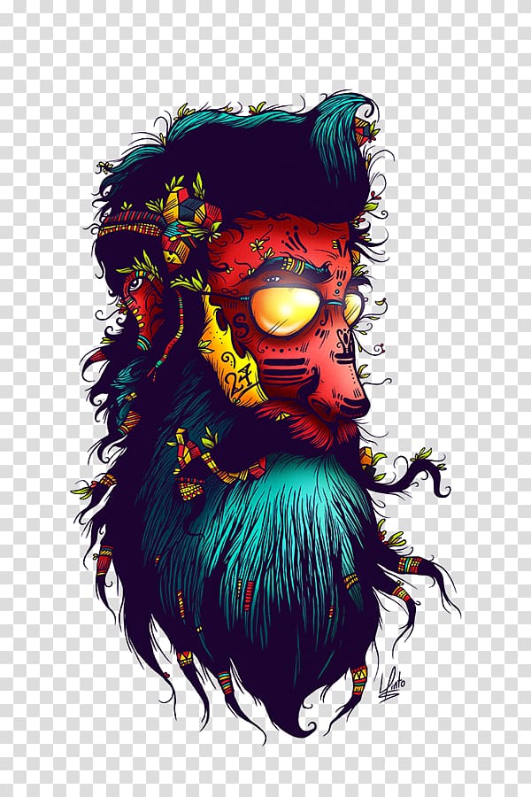 Digital Art Graphic Design Creative Beard Transparent Background