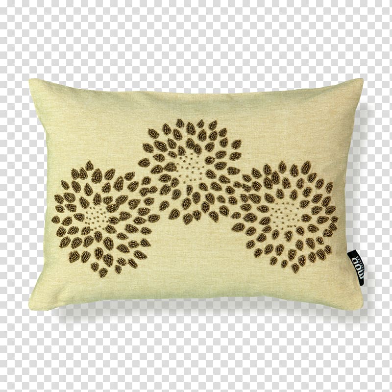 Throw Pillows Cushion Lumbar Down feather, gold beads transparent background PNG clipart