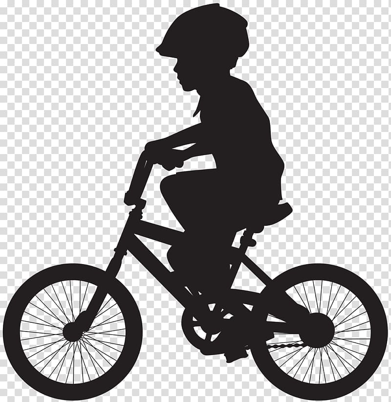 boy riding bicycle illustration, Bicycle Mountain bike Cycling Illustration, Cycling Boy Silhouette transparent background PNG clipart