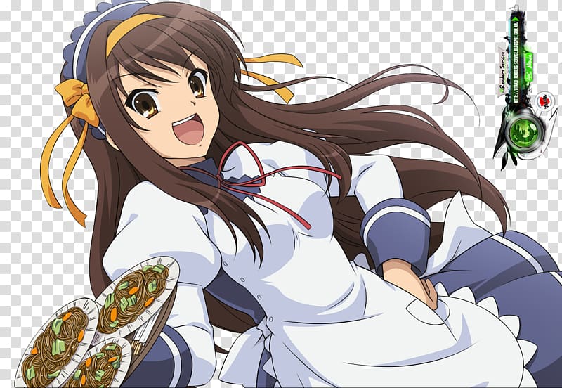 Mikuru Asahina Kyon Itsuki Koizumi Haruhi Suzumiya, maid transparent background PNG clipart