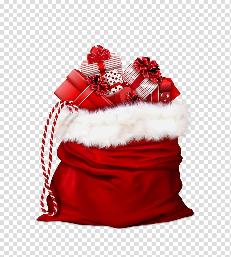 Santa Claus Gift Wrapping Christmas gift, santa claus transparent background PNG clipart