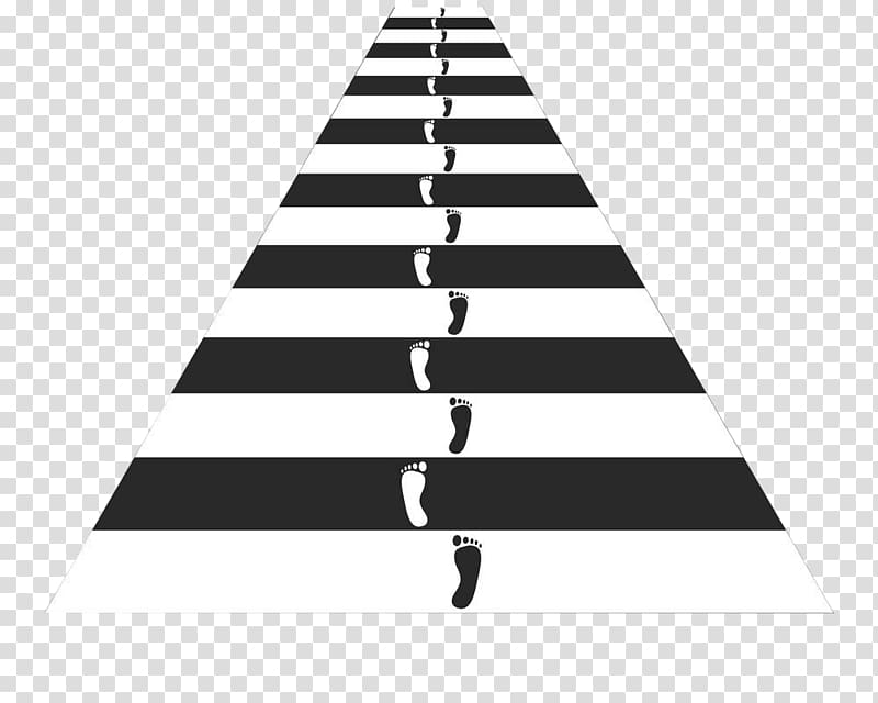 Pedestrian crossing Zebra crossing, The footprints on the crosswalk transparent background PNG clipart