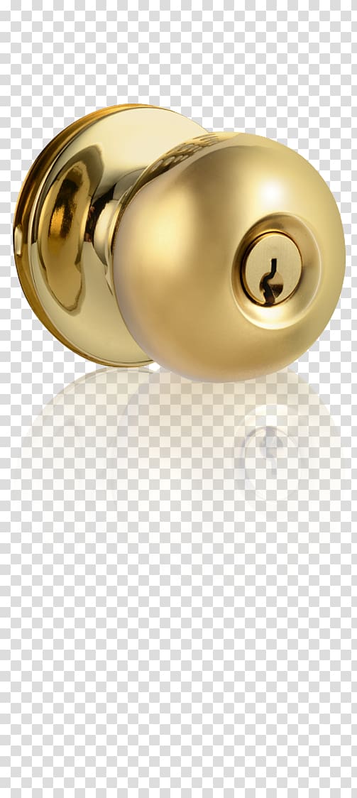 Brass Door handle Lock Remote keyless system Material, Brass transparent background PNG clipart