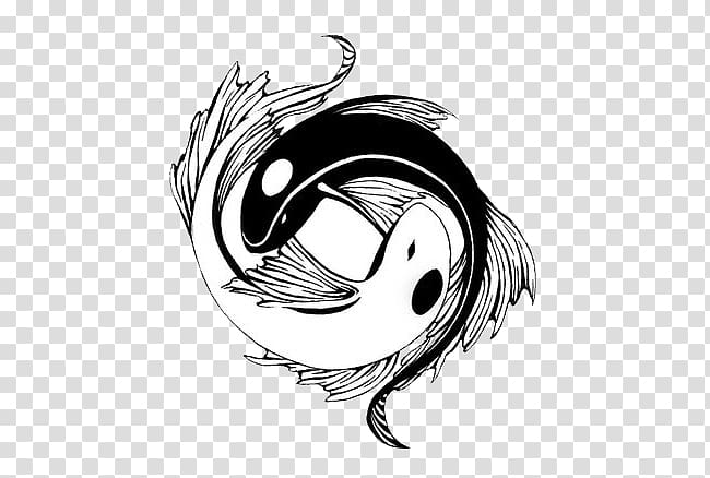 Pisces Koi Yin and yang Yin Yang fish Zodiac, pisces transparent background PNG clipart