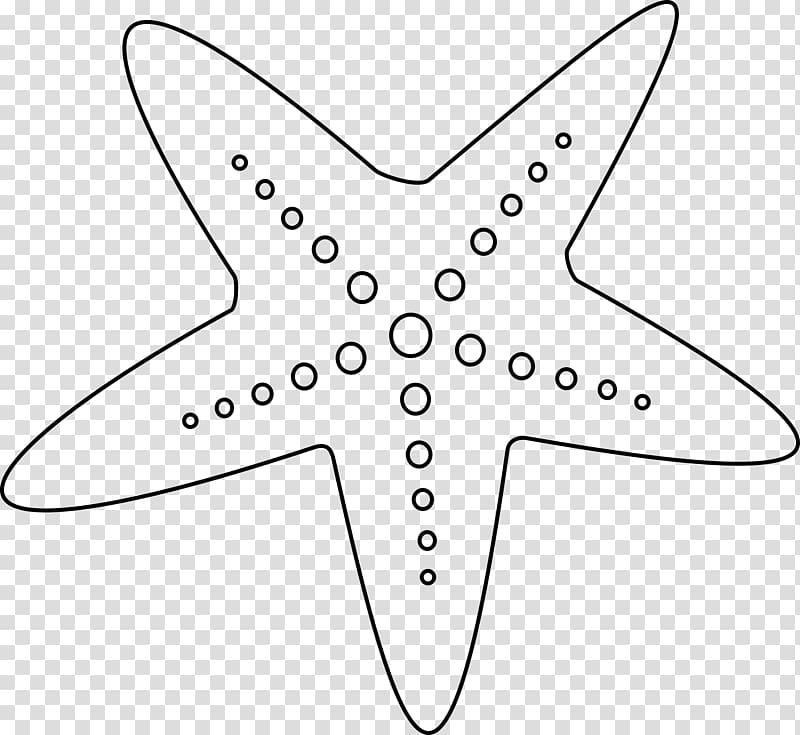 Starfish Black and white , sea star transparent background PNG clipart