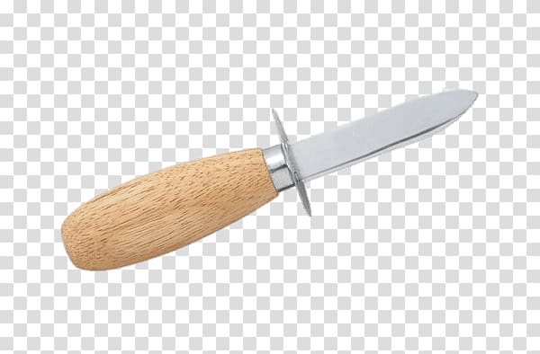 brown wooden handled gray metal knife, Oyster Knife transparent background PNG clipart