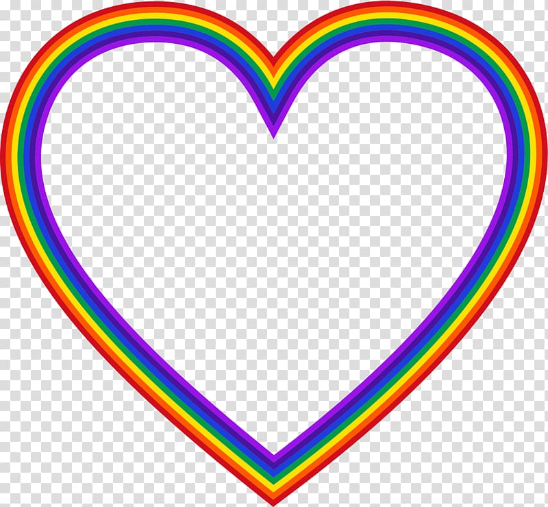 Heart Rainbow Color , heart attack transparent background PNG clipart