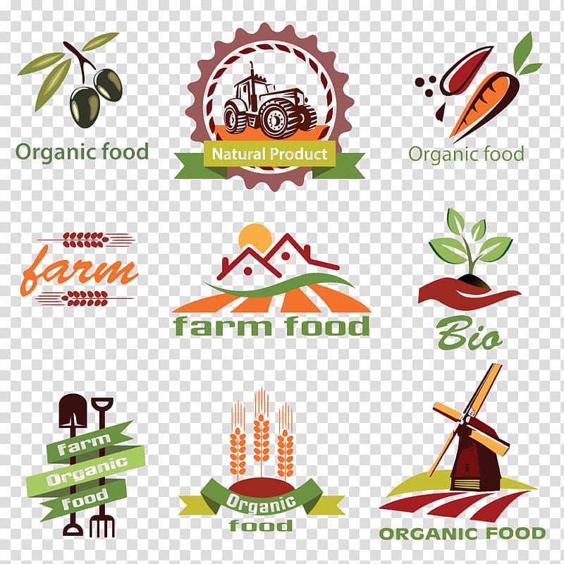 Farm Agriculture Label Sticker, Farming flag transparent background PNG clipart