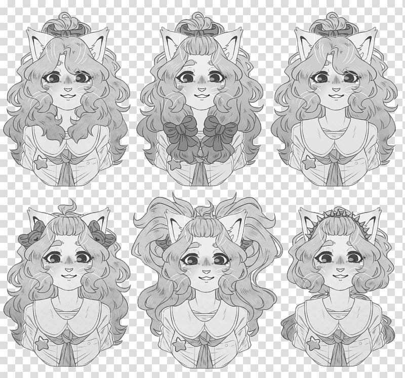 Sketch Visual arts Illustration Line art, Hairstyle Shag Haircuts 2017 transparent background PNG clipart