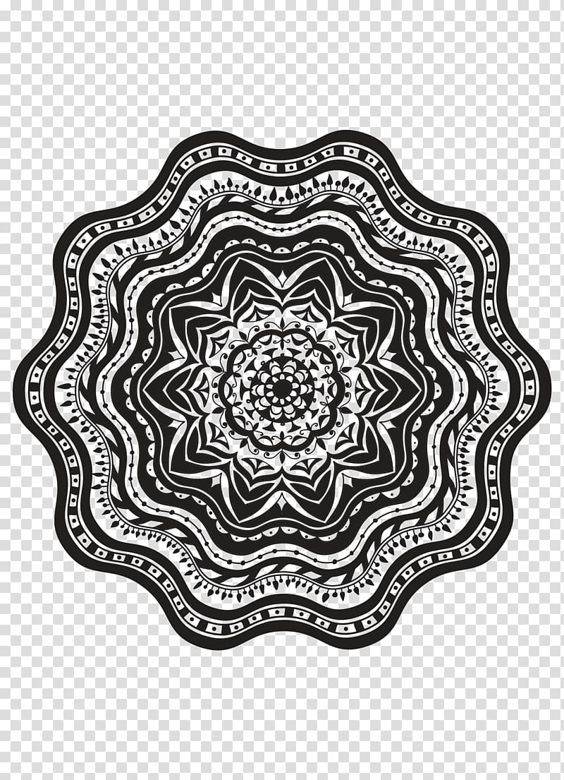 Silhouette , mandala pattern background transparent background PNG clipart