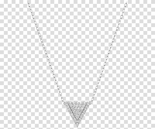 White Necklace Triangle Symmetry Pattern, Swarovski jewelry diamond necklace and more women transparent background PNG clipart