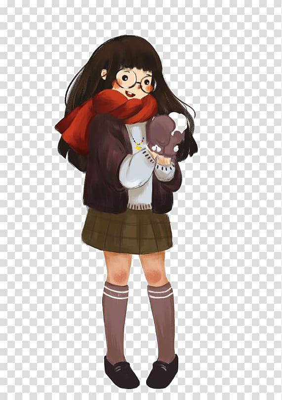 Girl Skirt, Winter girl transparent background PNG clipart