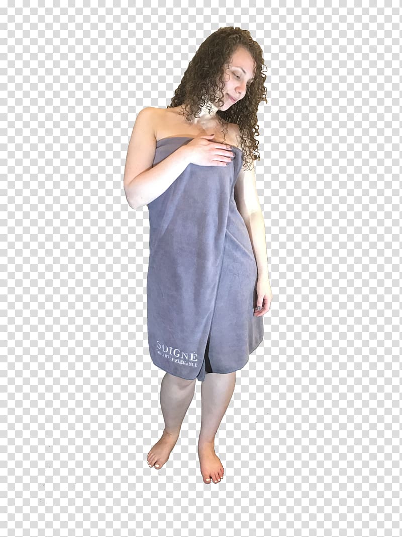 Shoulder Costume Nightwear Sleeve Microfiber, woman towel transparent background PNG clipart