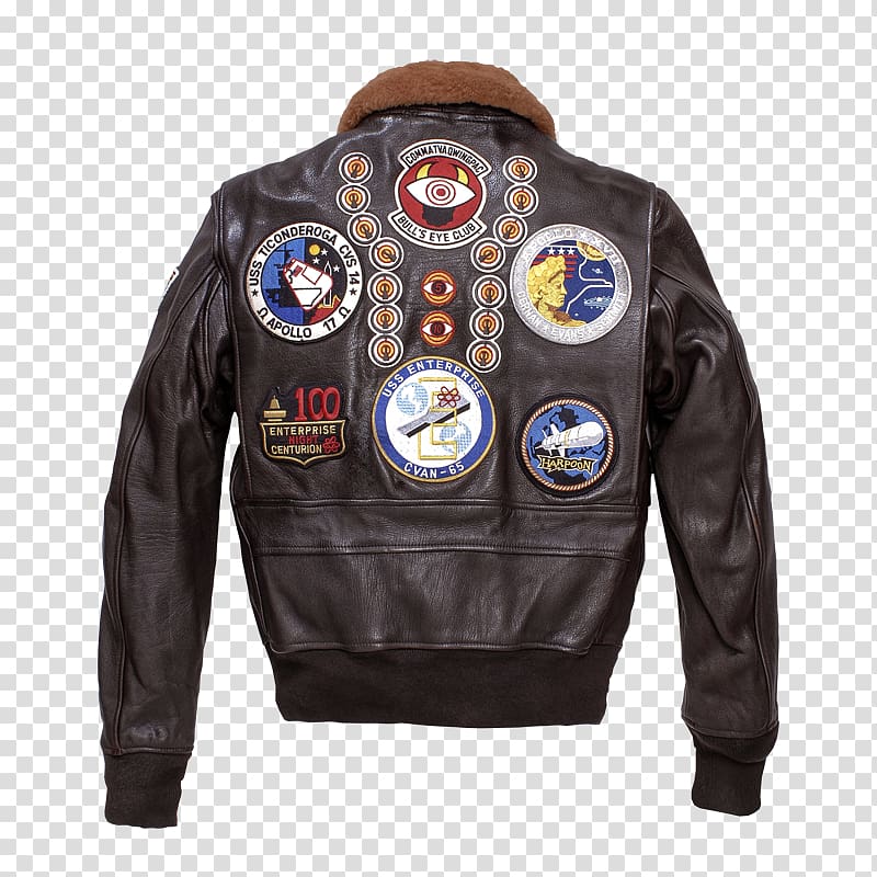 Leather jacket United States Navy Flight jacket, Jacket Back transparent background PNG clipart