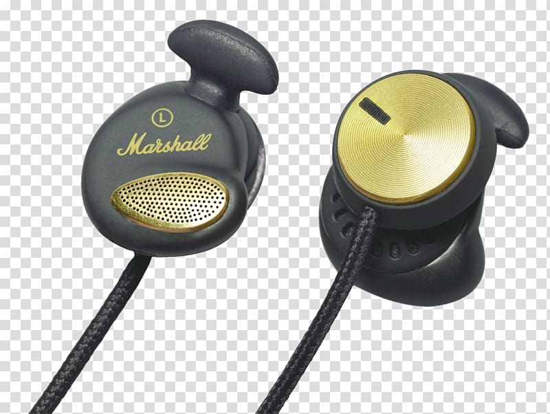 Microphone Headphones Marshall Amplification Écouteur Stereophonic sound, ear earphone transparent background PNG clipart