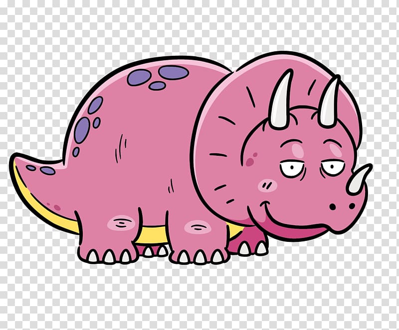 Styracosaurus Ceratopsia Vecteur Illustration, Pink thorn dragon shield angle transparent background PNG clipart
