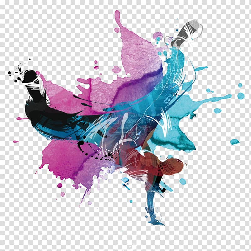break dancer , Dance Graffiti Rapper, Colorful hip-hop transparent background PNG clipart