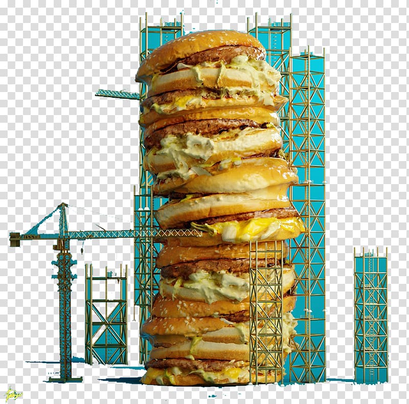 Hamburger Bxe1nh Junk food Bread, Creative Cakes transparent background PNG clipart