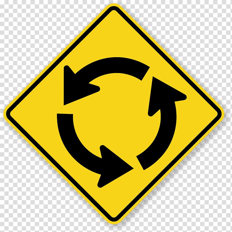 Intersection Manual on Uniform Traffic Control Devices Traffic sign Warning sign, road transparent background PNG clipart