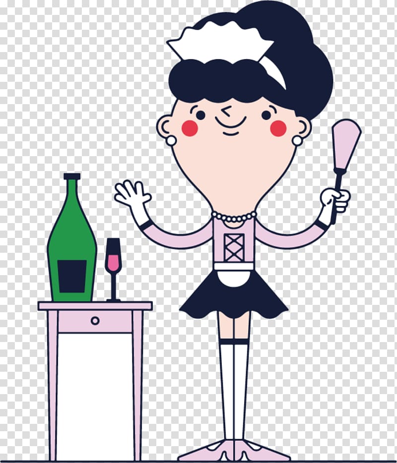 French maid Illustration, Maid Dress Up transparent background PNG clipart