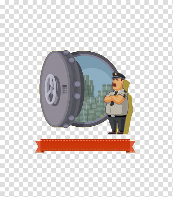 Bank vault Safe Illustration, Police flat design transparent background PNG clipart