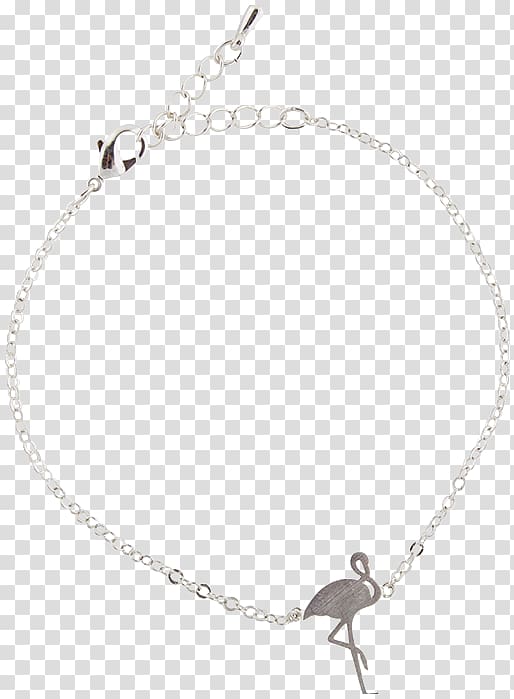 Locket Anklet Bracelet Silver Necklace, flamingo deductible element transparent background PNG clipart