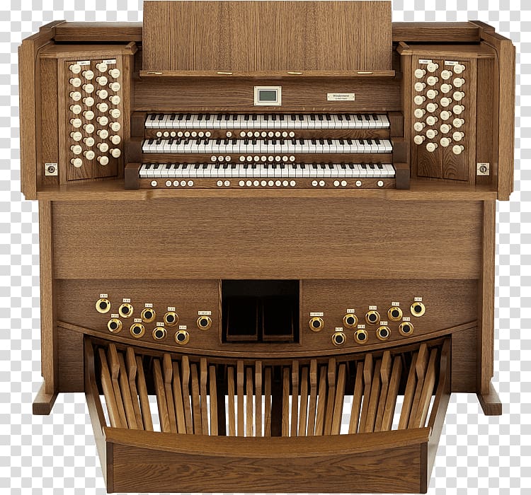 brown wooden organ piano, Windermere Church Organ transparent background PNG clipart