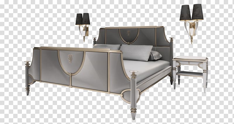 Furniture Bedroom Table Bed frame, mattresse transparent background PNG clipart