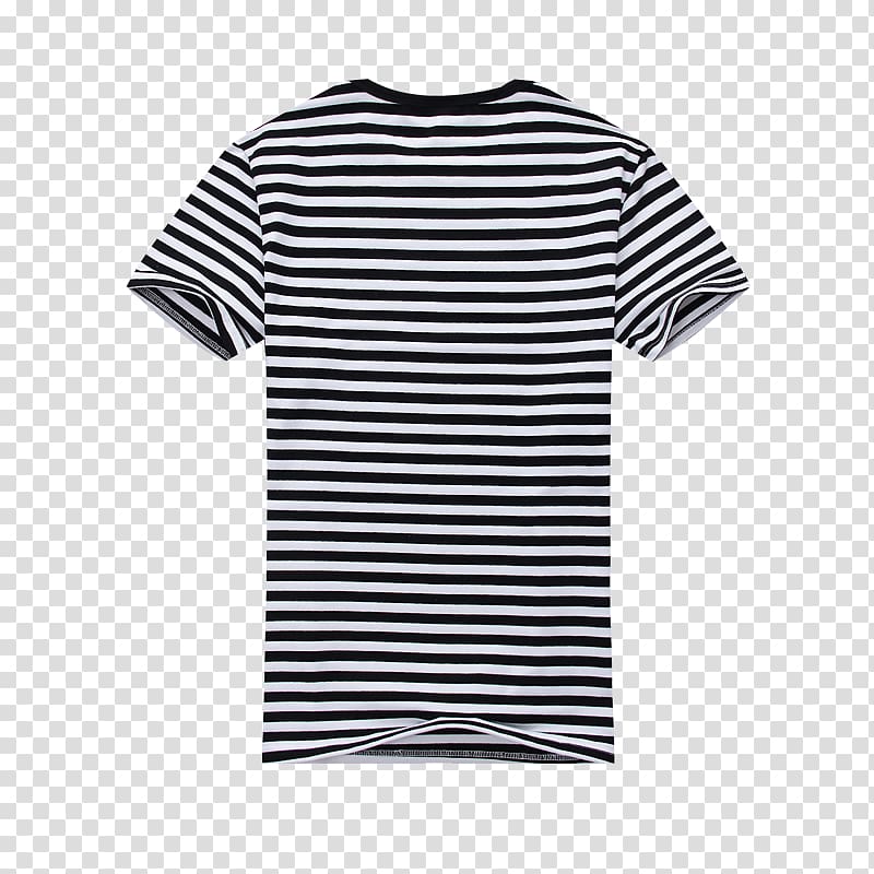 T-shirt Jeans Clothing Fashion Top, black and white stripe transparent ...