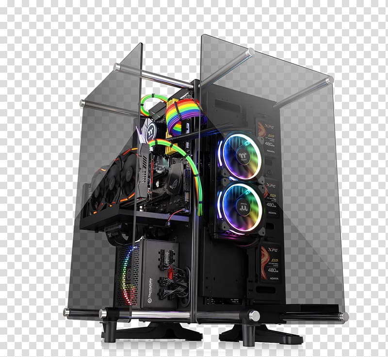Computer Cases & Housings Thermaltake Toughened glass ATX, glass transparent background PNG clipart