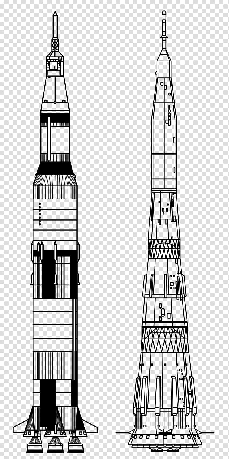 Apollo program Apollo 11 Apollo 13 Saturn V N1, rockets transparent background PNG clipart