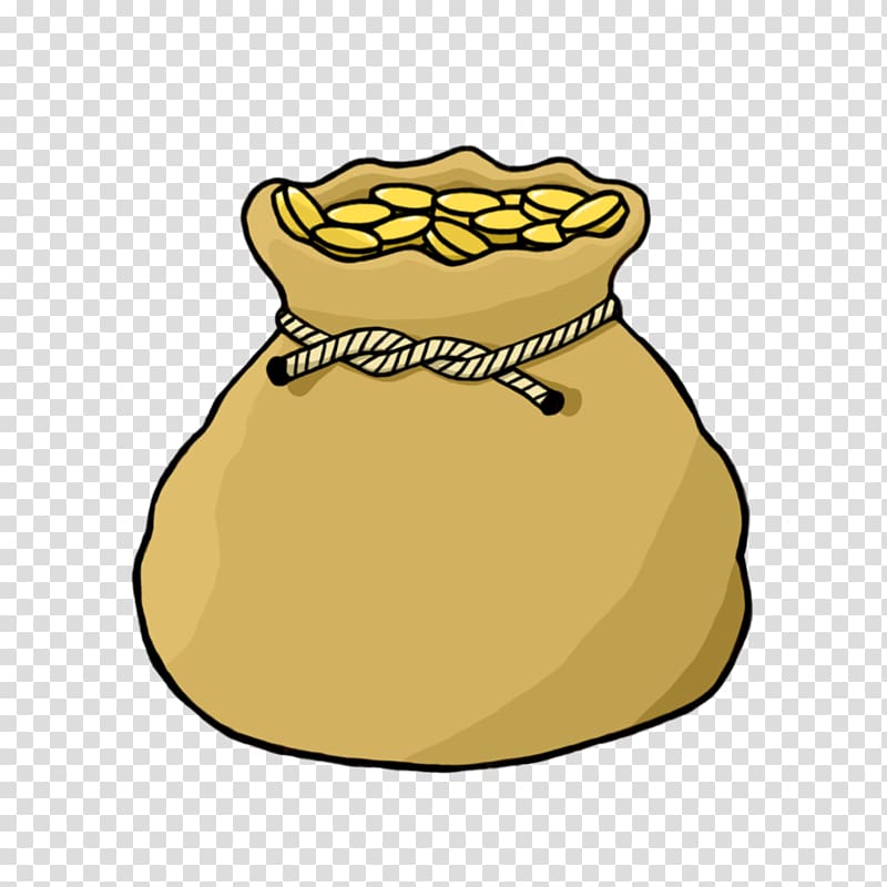 Money bag Gold coin , coin stack transparent background PNG clipart
