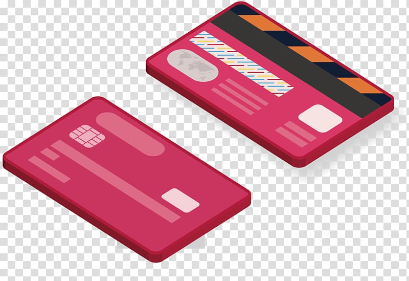 Credit card Bank, Red personal credit card transparent background PNG clipart