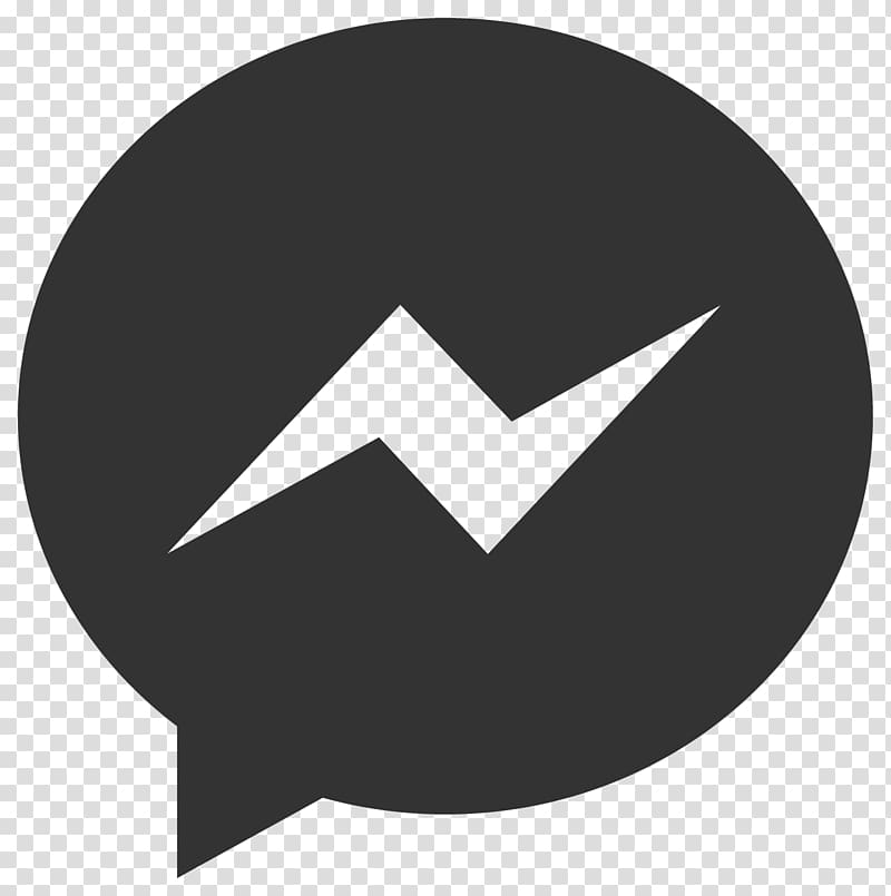Messenger icon, Social media Computer Icons Facebook Messenger, Black Facebook Messenger Logo transparent background PNG clipart