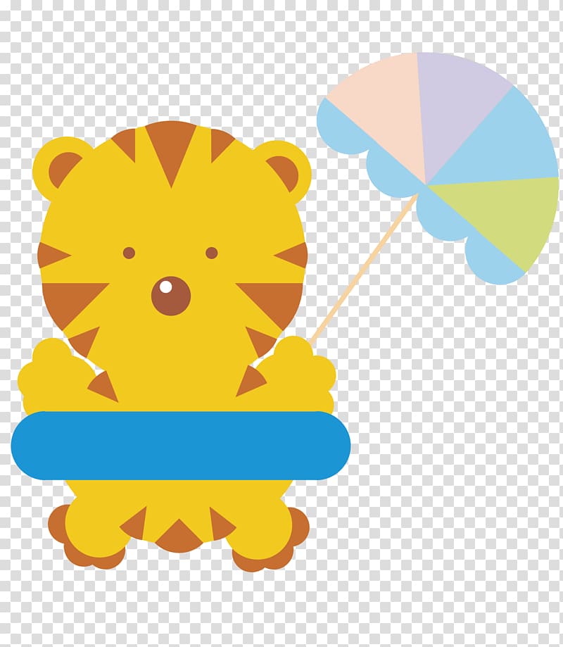 Tiger Cartoon Illustration, Cute little tiger transparent background PNG clipart