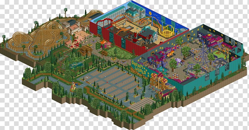 RollerCoaster Tycoon 2 Amusement park Indoor water park Roller coaster, dream world transparent background PNG clipart