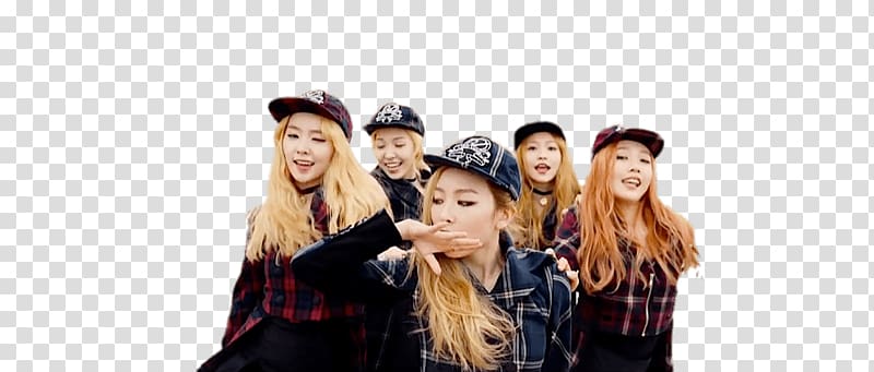 Korean girl band , Red Velvet Wearing Caps transparent background PNG clipart