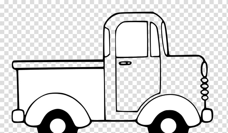 Pickup truck Van Car , Black And White Car transparent background PNG clipart