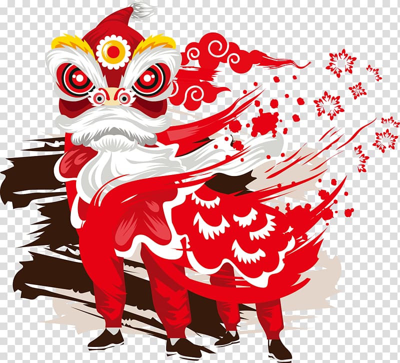 San Francisco Chinese New Year Festival and Parade Lion dance Dragon dance, Red Lion transparent background PNG clipart