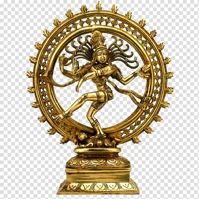 Shiva Nataraja Hinduism Dance Statue, lord shiva, gold-colored nataraja figurine transparent background PNG clipart