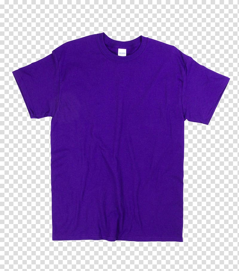T-shirt Gildan Activewear Purple Sleeve, T-shirt transparent background PNG clipart
