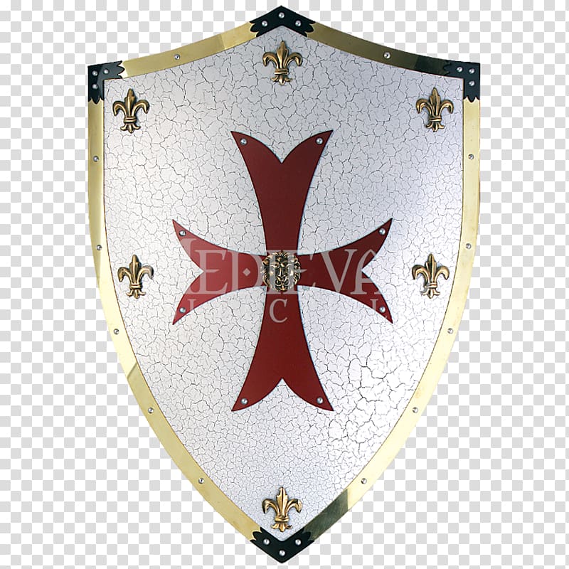 Crusades Middle Ages Knight Crusader Shield Knights Templar, shield transparent background PNG clipart