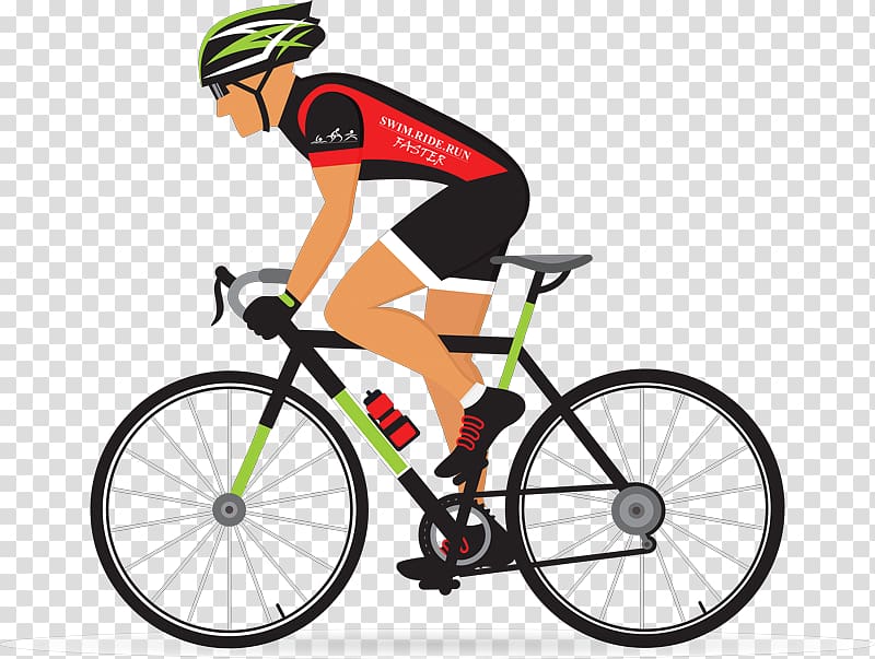 Cycling On Bicycle, swim bike run transparent background PNG clipart