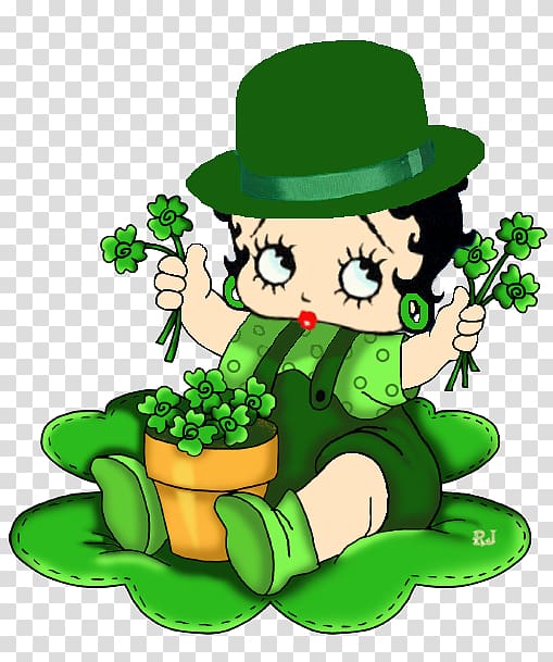 Betty Boop Cartoon , st patrick's day transparent background PNG clipart